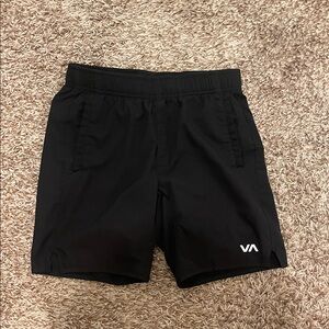 RVCA Kids Black Athletic Shorts